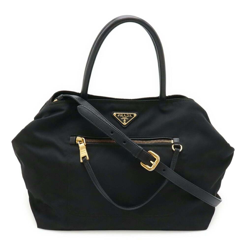 PRADA Black Leather Shoulder Bag - Picture 2 of 8